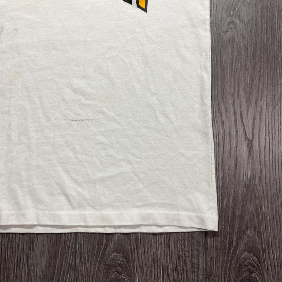 Vintage Depauw University 1980s White T Shirt Medium Single Stitch Spell Out - Picture 7 of 10